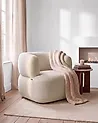 Sessel LOHJA Chenillegewebe Hellbeige