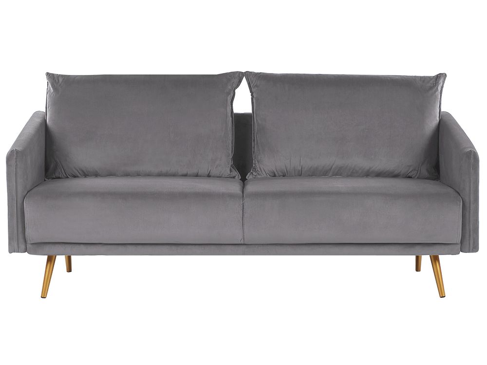 Sofa 3 Seater MAURA Velvet Grey