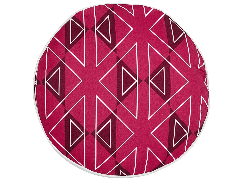 Gartenkissen 2er Set MEZZANO Geometrisches Muster 40 x 40 cm Rosa_881459