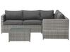 Garten Ecksofa mit Tisch 4-Sitzer AVOLA Polyrattan Grau linksseitig