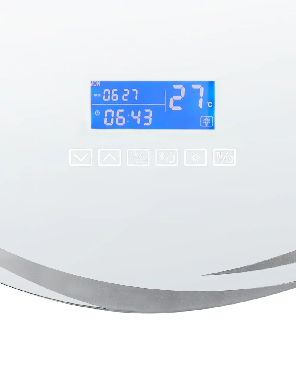 LED-Badezimmer-Spiegel TANAY 60 cm 60 cm mit Bluetooth-Lautsprecher Silber_932345