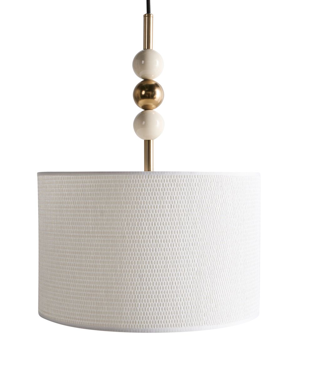Oslonjena lampa LOKY Metal mesing/bež