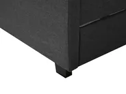 Bett mit Schubladen MONTPELLIER Stoff Dunkelgrau 180 x 200 cm LED_709584