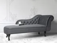 Rechtsseitige Chaiselongue NIMES Samtstoff Grau_712478
