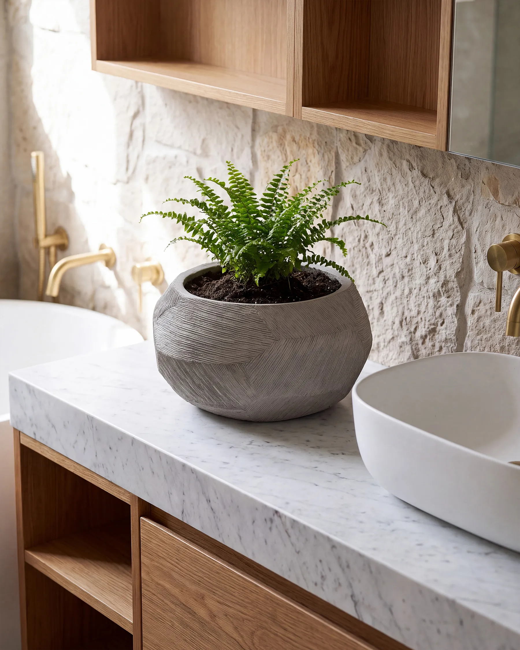 Plant Pot RAURIS 47 cm Grey_1161926