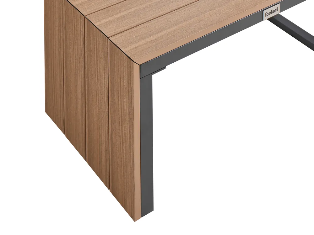 Hoekloungeset met tafel 4-zits PIENZA Lichtbruin/grijs linkszijdig_1003113