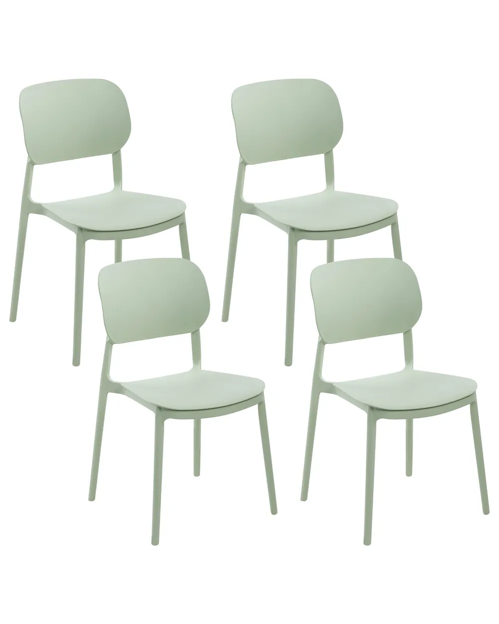 Set of 4 Garden Chairs TUPIZA Light Green