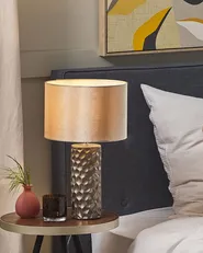 Tischlampe SANKURU Keramik Gold_822883