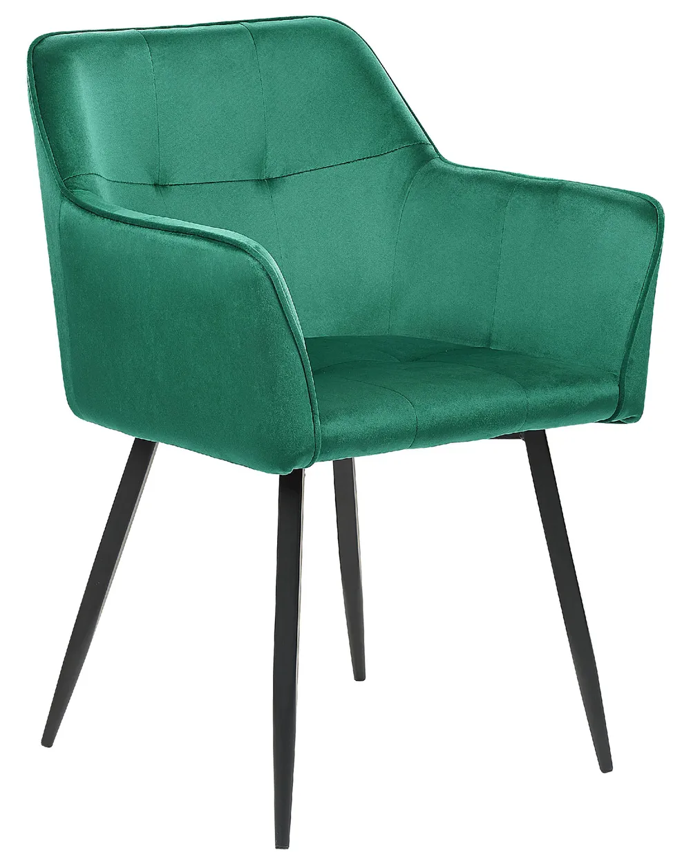 Set of 2 Dining Chairs JASMIN Velvet Emerald Green_859418