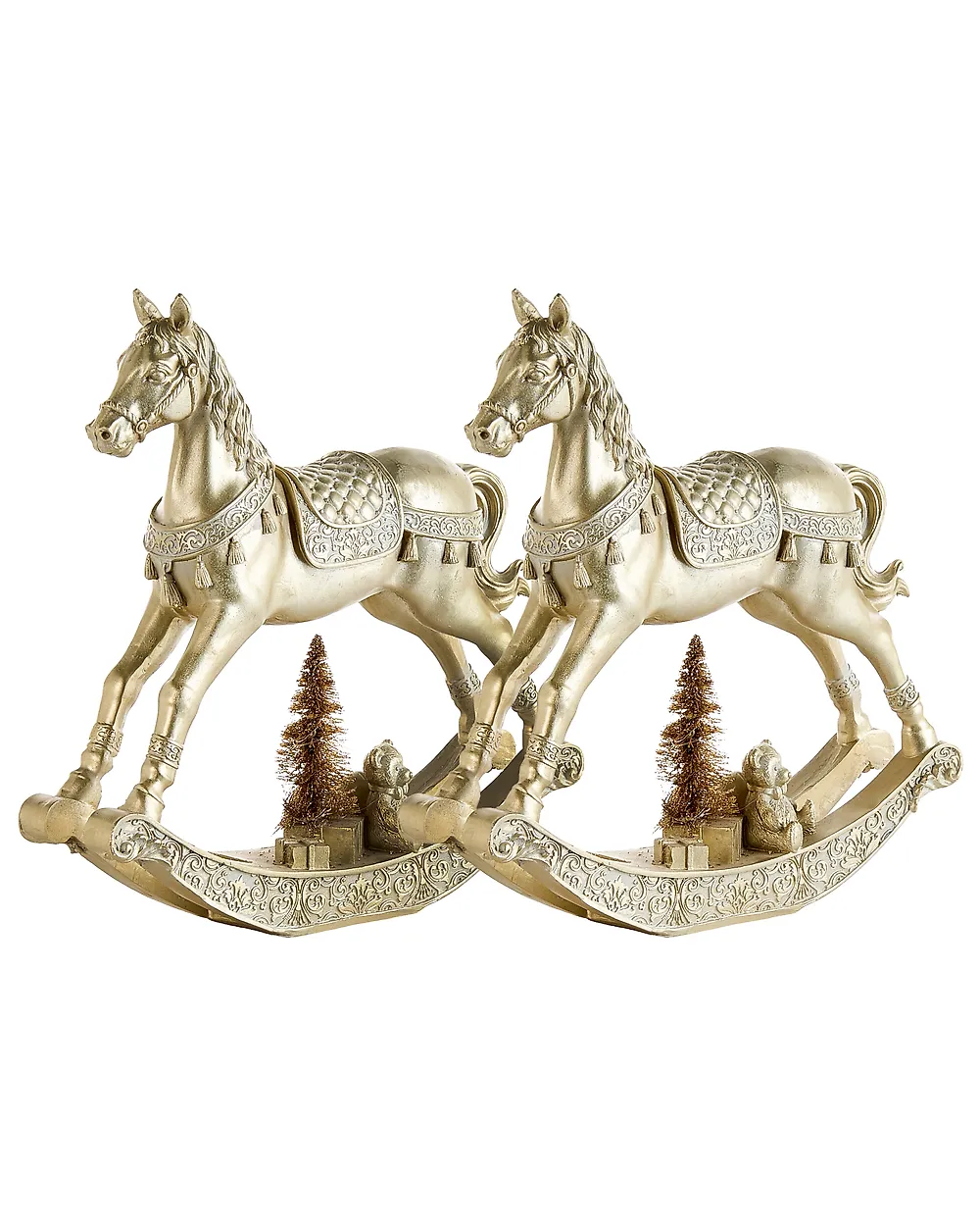 Set of 2 Christmas Decorations LED YPPARI 30 cm Gold_1177867