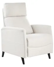 Recliner Chair SELVIK with Footrest Fabric Off-White_956137
