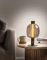 Kabellose LED Tischlampe PULANGI mit Dimmer Metall Schwarz