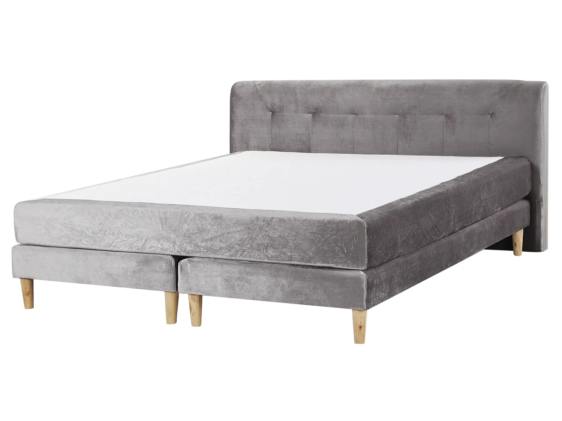 Kontinentalna postelja Žamet MARQUISE 160 x 200 cm Siva_796502