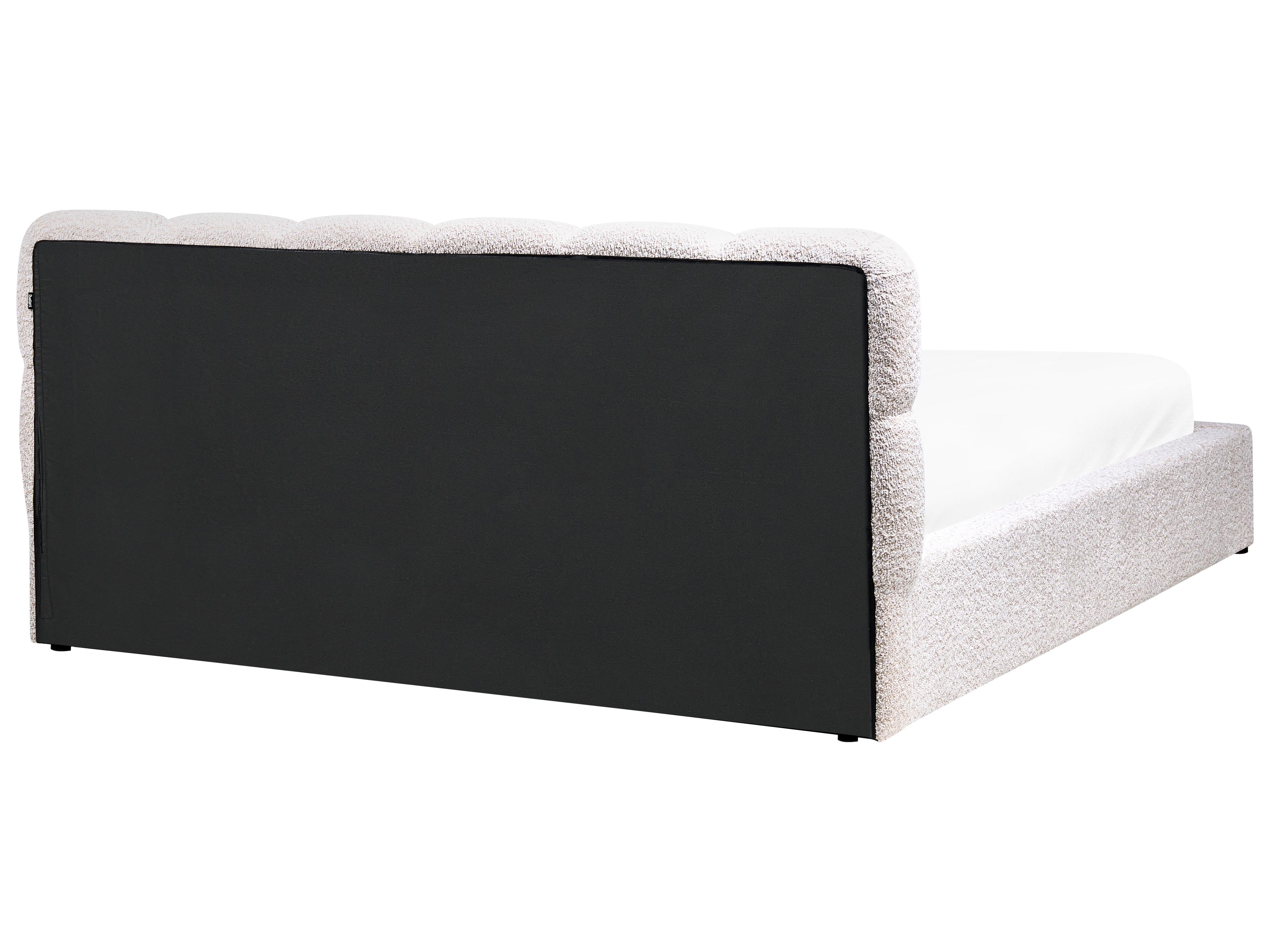 Ottoman Bed BASTON Boucle Light Beige 180 x 200 cm (EU Super King)_997021