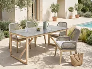 Set mit 2 Stühlen und Sitzkissen OLBIA Cremeweiß_1072940