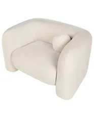 Sessel LEIREN Samtstoff Cremeweiß_920681