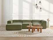 Modul Ecksofa 4-Sitzer ARDAL Cord Grün rechtsseitig_947373