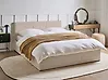 Bed met opbergruimte MASSOGNES Bouclé Beige 160 x 200 cm