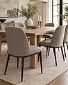 Set of 2 Dining Chairs CHICAGO Fabric Black
