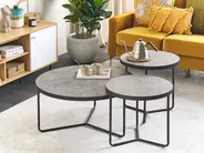 Couchtisch 3er Set MELODY Grauer Betoneffekt_822560