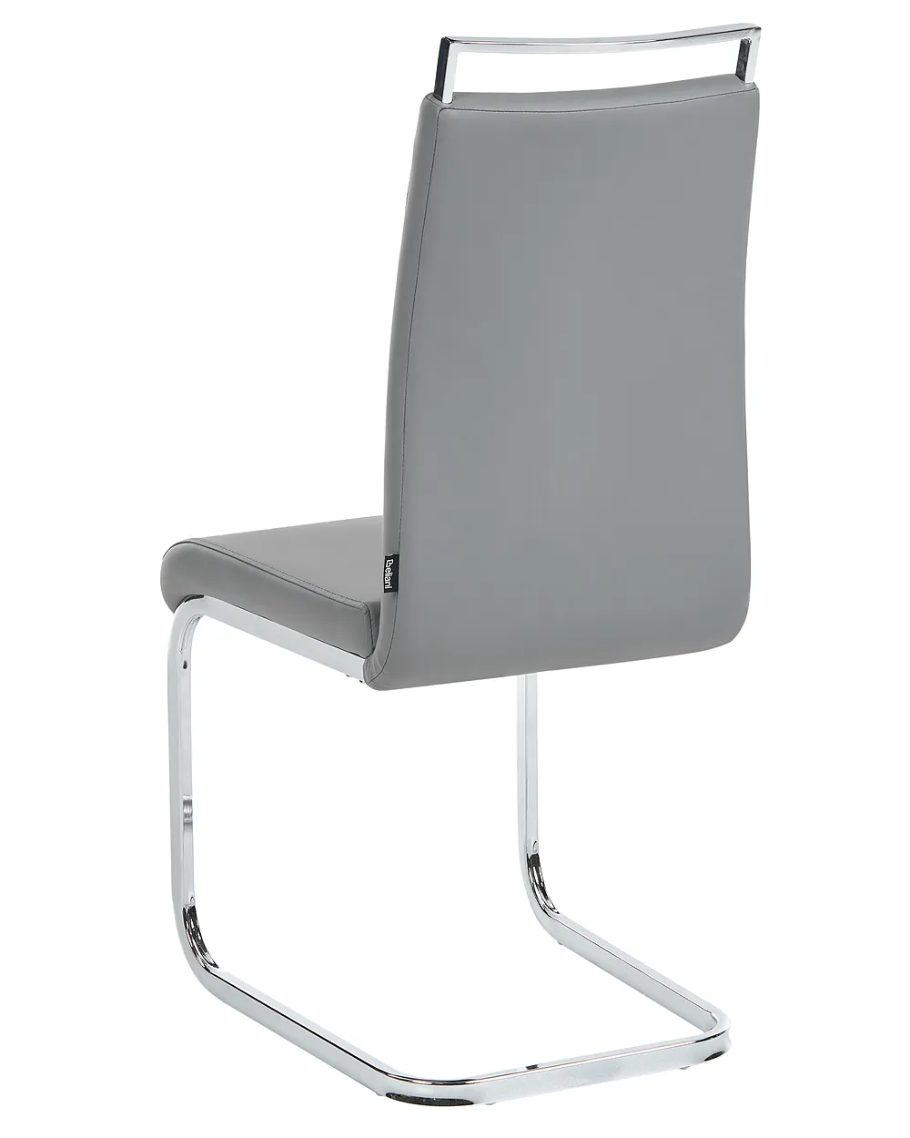 Set of 2 Dining Chairs GREEDIN Faux Leather Grey_1156899