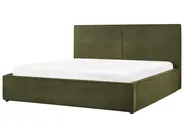 Bett mit Stauraum MOISSAC Bouclé Dunkelgrün 180 x 200 cm_928947