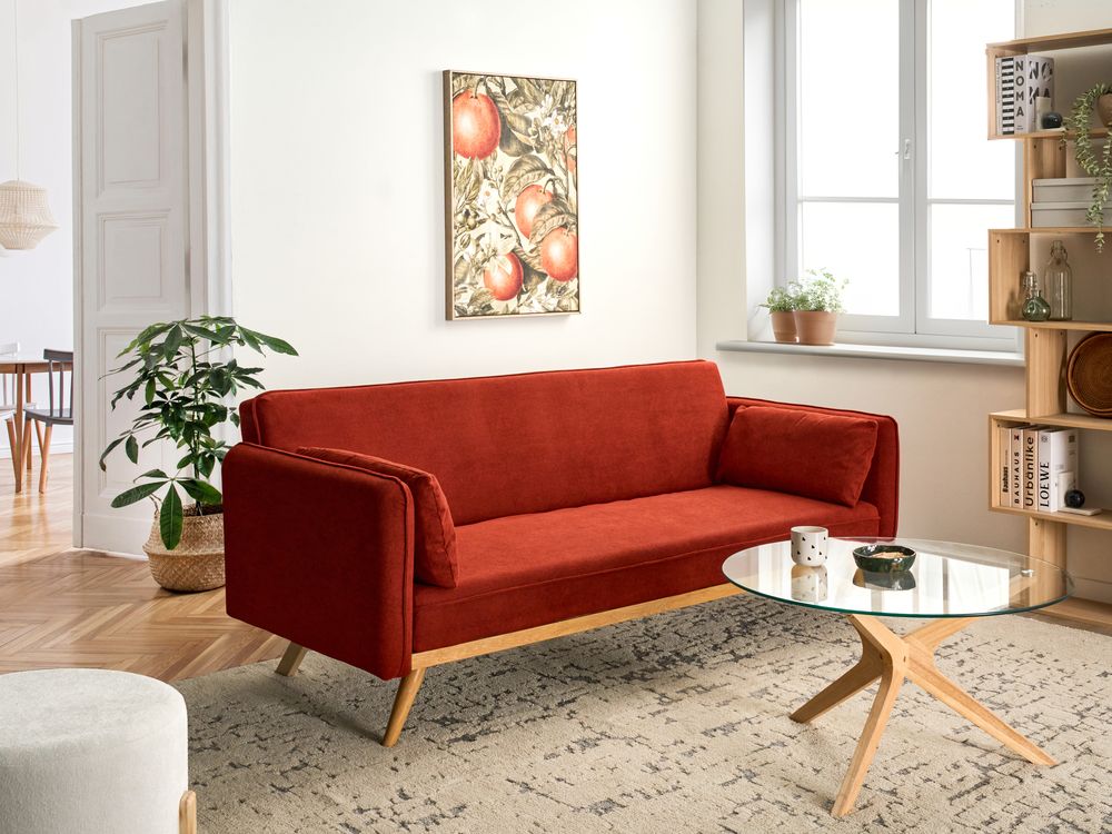 Sofa Bed ASAA Fabric Red