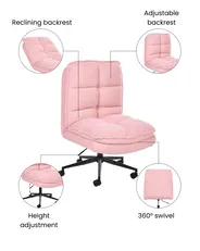 Office Chair ADDISON Boucle Pink_1077868
