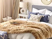 Bedspread DELICE 150 x 200 cm Light Brown_1180033