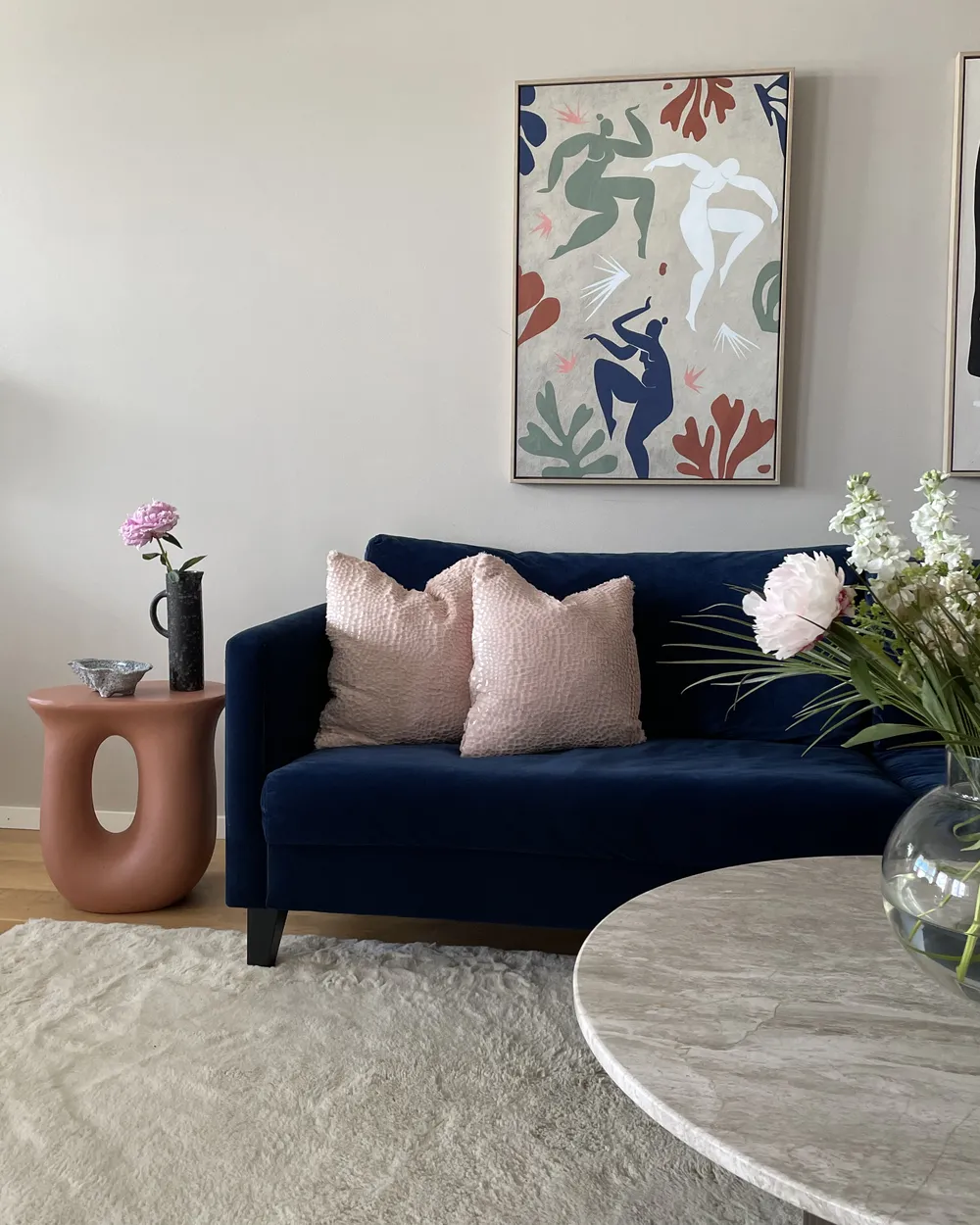 Set of 2 Decorative Cushions PEONY 45 x 45 cm Pink Solid_924544