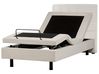 Bett verstellbar Stoff DUKE 90 x 200 cm Hellbeige