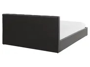 Postelja s prostorom za shranjevanje DREUX Umetno usnje Temno siva 160 x 200 cm_793194