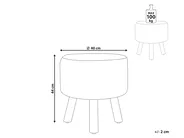Hocker MANZAI Baumwolle Beige_841535