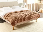 Kuscheldecke SALKA Webpelz 150 x 200 cm Braun_917344