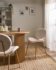 Set of 2 Dining Chairs LUANA Boucle White_1026778
