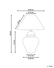 Tischlampe SORRAIA Porzellan Weiß / Blau_980846