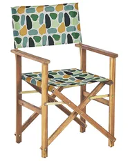 Set of 2 Garden Chairs CINE Acacia Wood Multicolour_819306