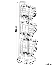 Basket Stand AYAPAL with Wheels Metal White_785669