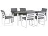 Gartenmöbel Set 6-Sitzer PANCOLE inkl. Kissen Metall Grau