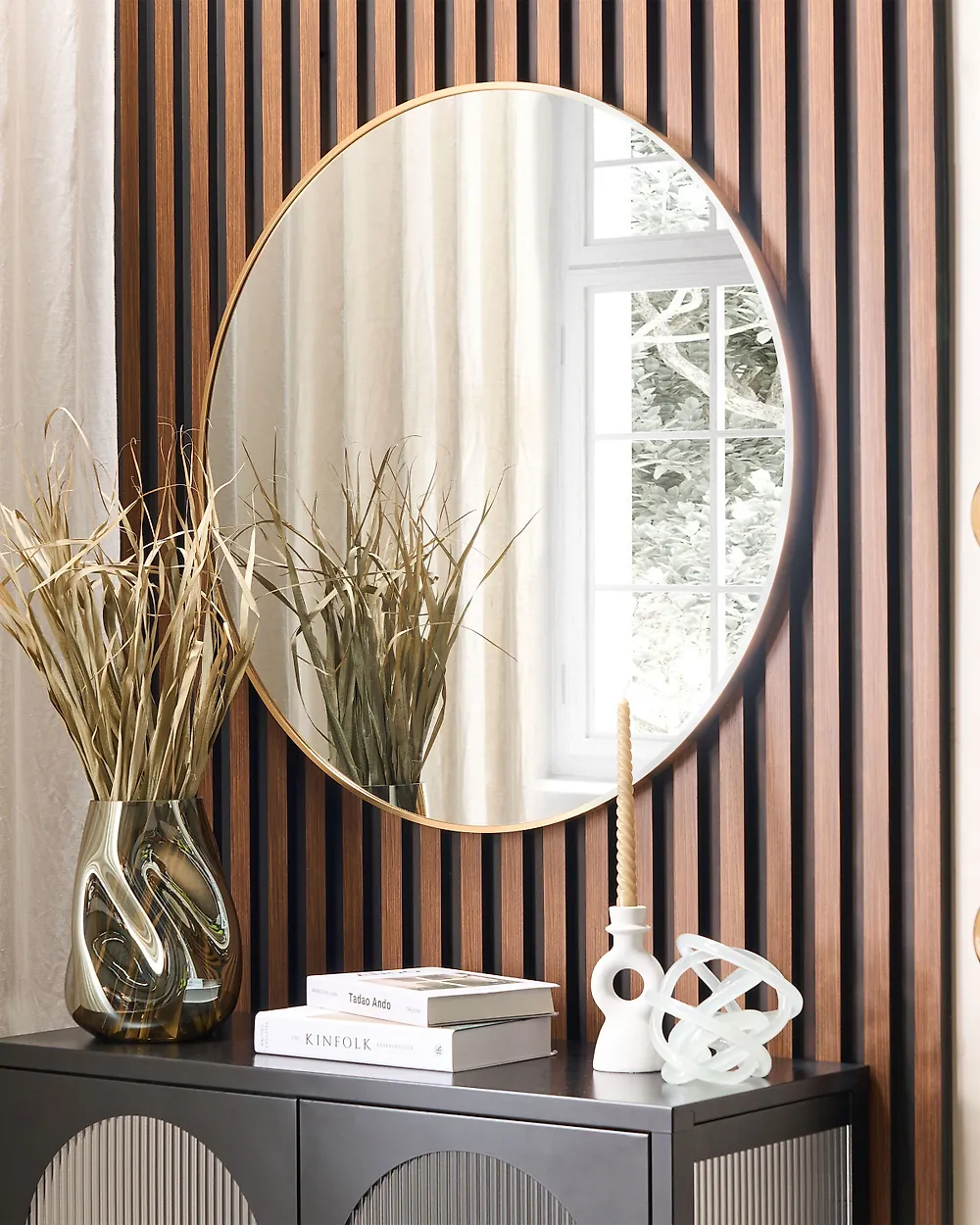 Wandspiegel ANNEMASSE 80 cm 80 cm Metall Gold