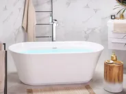 Freistehende Badewanne OVALLE 170 x 80 cm Weiß_807846