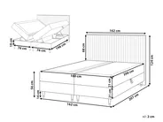 Kontinentalni krevet s prostorom za pohranu DAME Samet Sivo-bež 160 x 200 cm_1004866