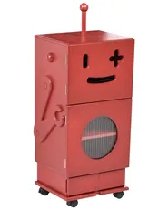 Cabinet EDGAR 89 cm Red with Wheels_1064615