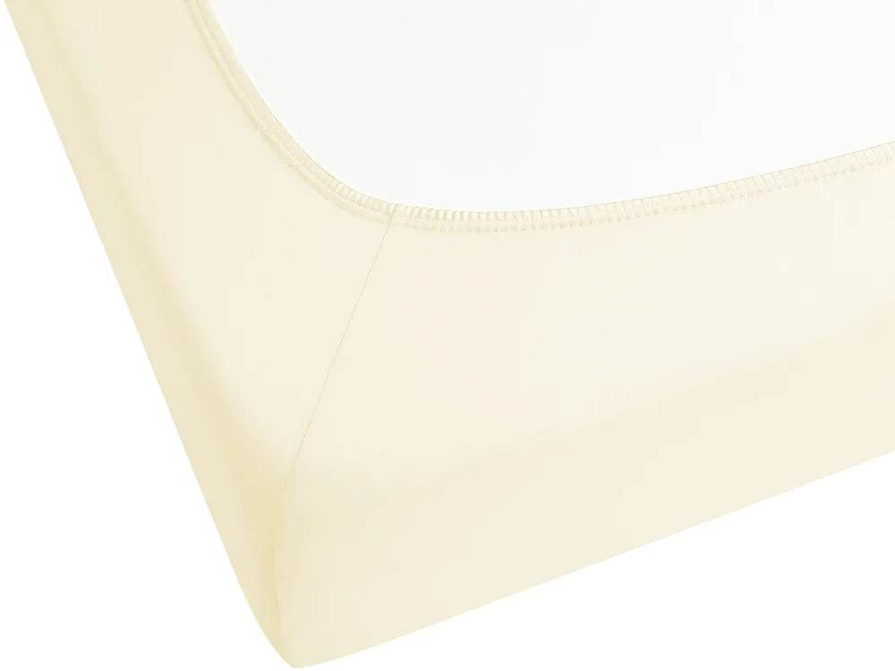 Fitted Sheet JANBU 90 x 200 cm Cotton Yellow_845267
