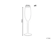 Champagnerflöten im 4er Set DIOPSIDE 200 ml Rosa_912626