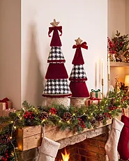 Set od 2 dekorativne figurice ALVSBYN 55/70 cm Božićno drvce Smeđi_1158734