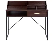 Pisalna miza za domačo pisarno z nadgradnjo ZYRA 110 cm 50 cm Temno rjava barva_1191636