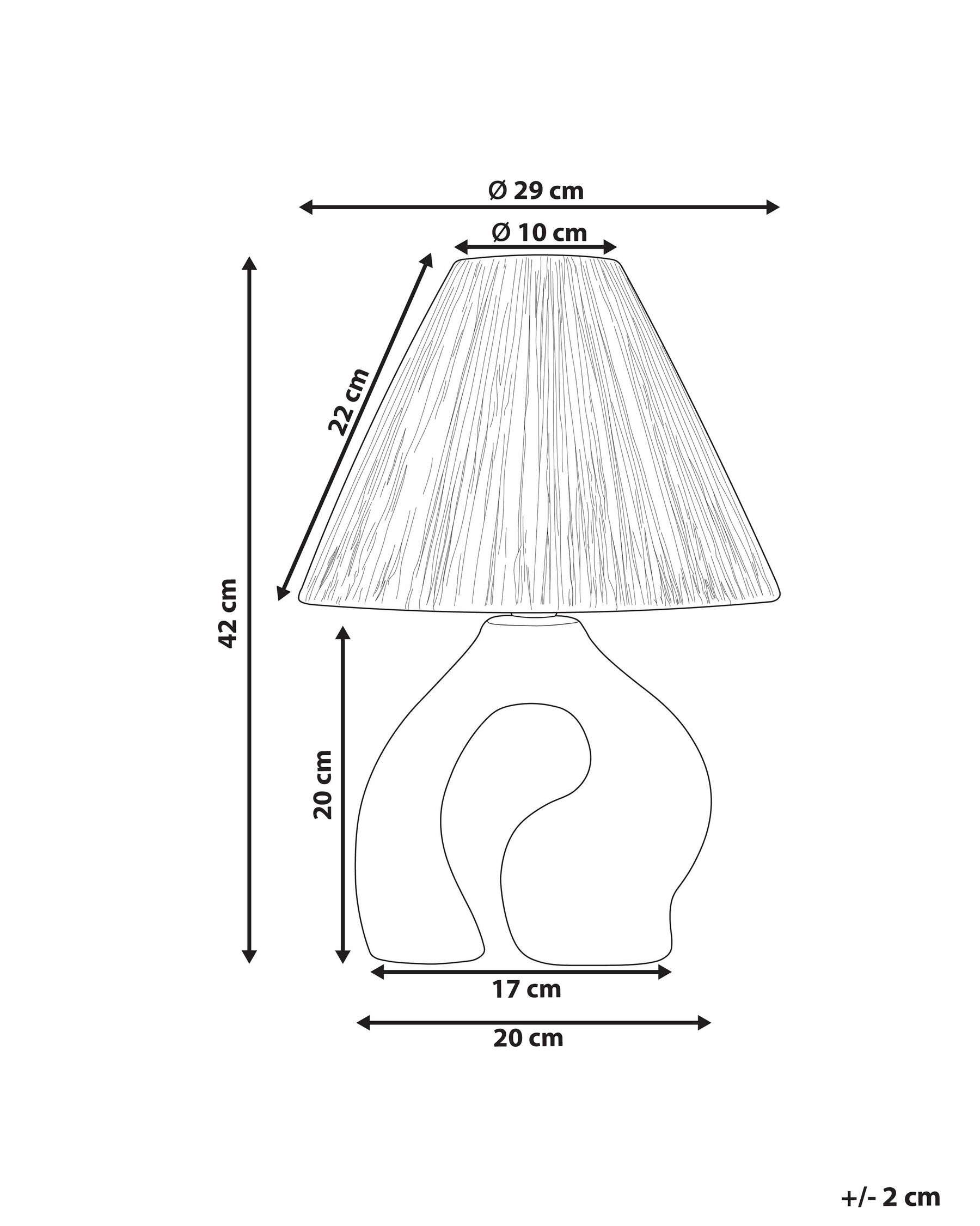 Tischlampe BARBAS Keramik Naturfarben_871541