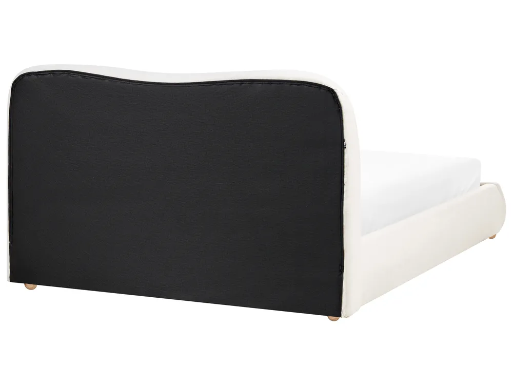 Krevet s prostorom za pohranu BLAGNAC Krem bijela 140 x 200 cm_1073197