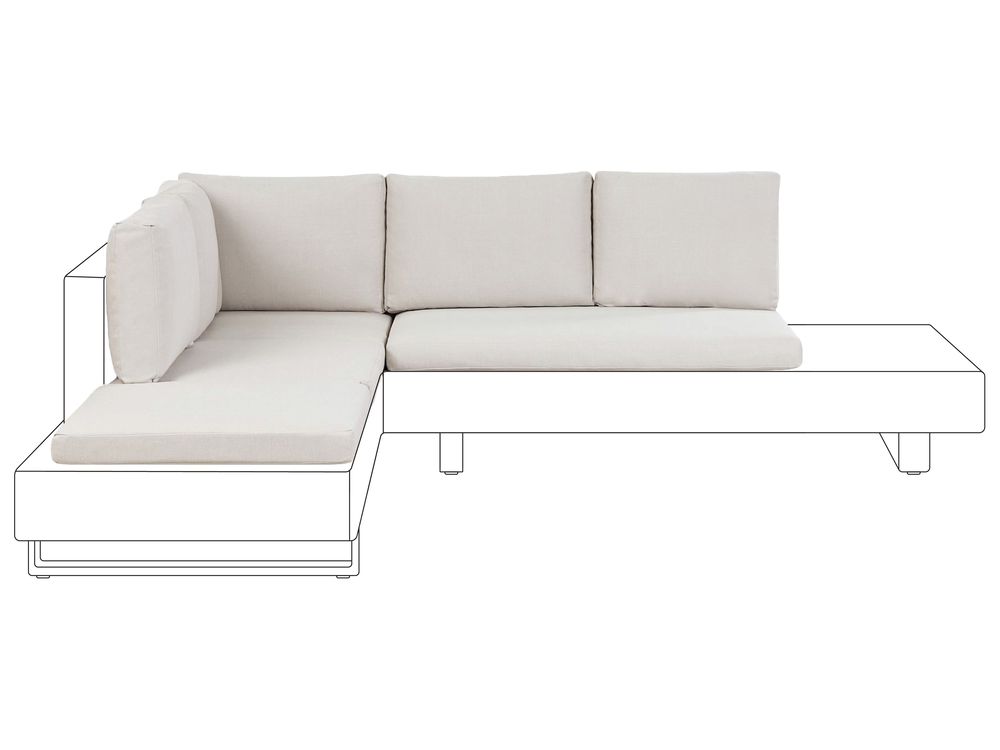 Outdoor Kissenbezug Set LANCIANO Cremeweiß